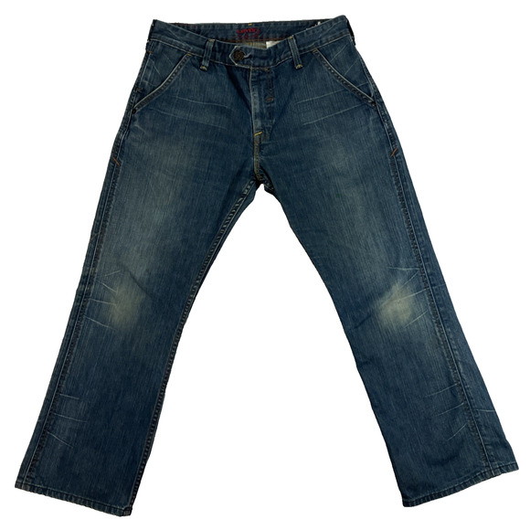 Levis RED Collection Low Trouser Boot Cut Medium Wash Jeans 34 X 30 Rare Women’s - Picture 1 of 16